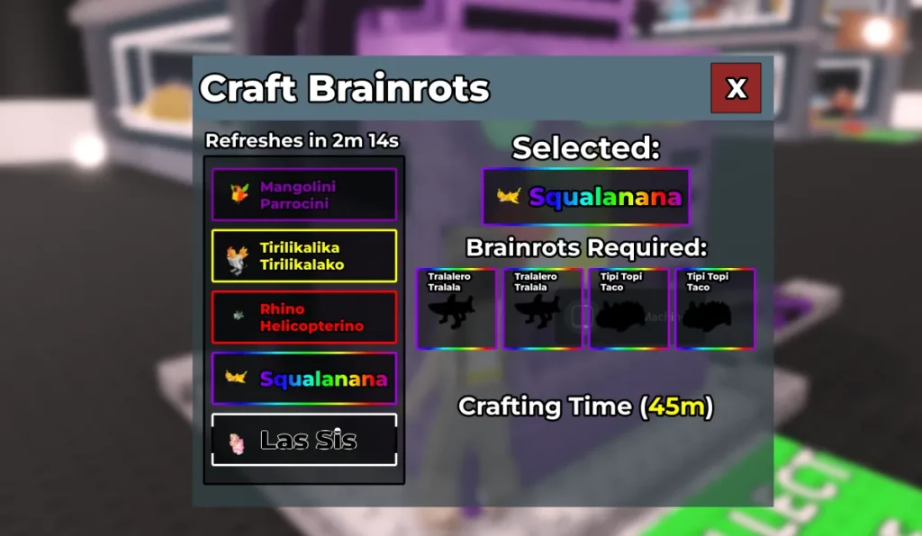 Crafting Squalanana