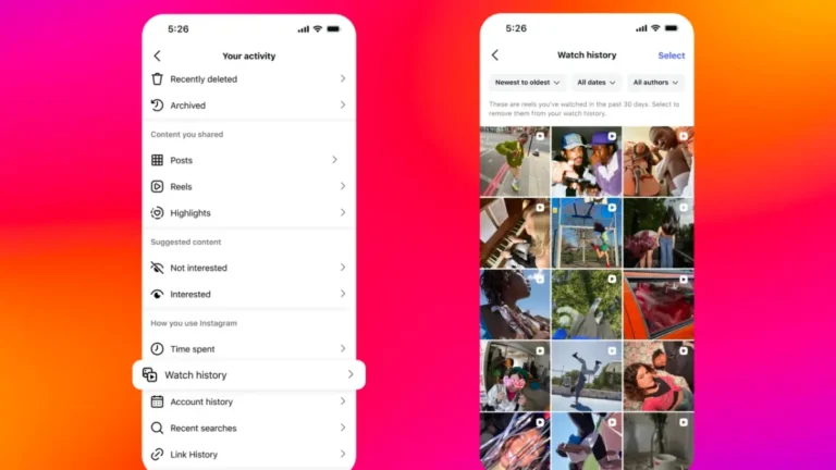 Instagram Watch History Feature