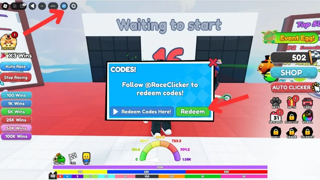 ???? How to Redeem Race Clicker Codes