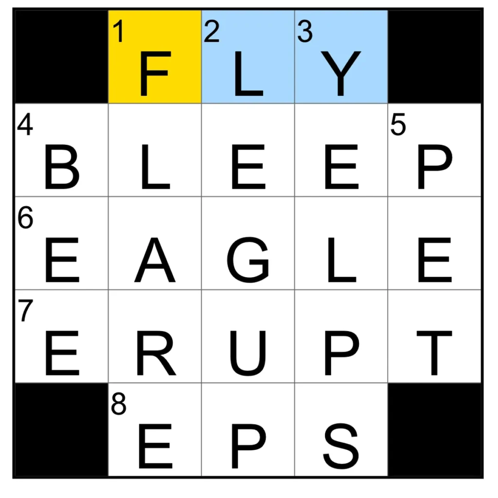The completed NYT Mini Crossword puzzle for Nov. 25, 2025.