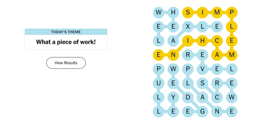 The completed NYT Strands puzzle for Nov. 29, 2025.