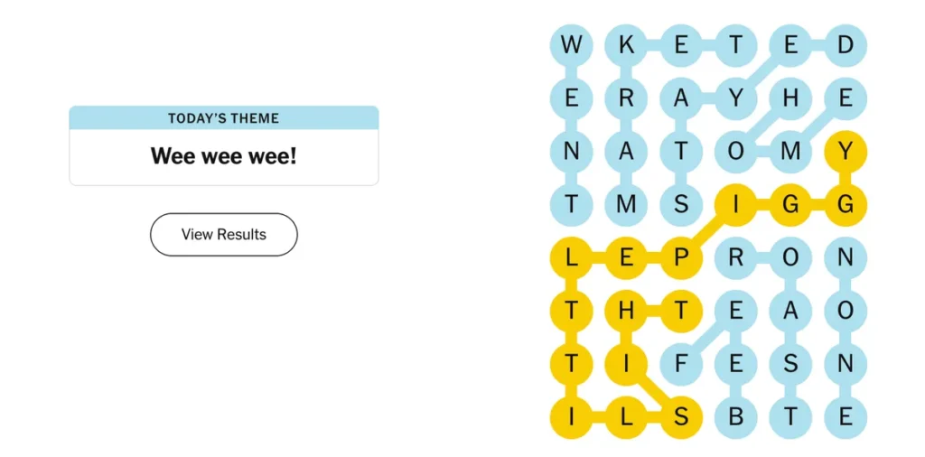 The completed NYT Strands puzzle for Nov. 3, 2025.