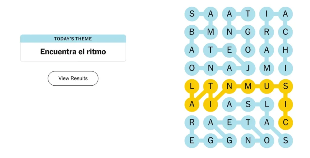 The completed NYT Strands puzzle for Nov. 7, 2025.
