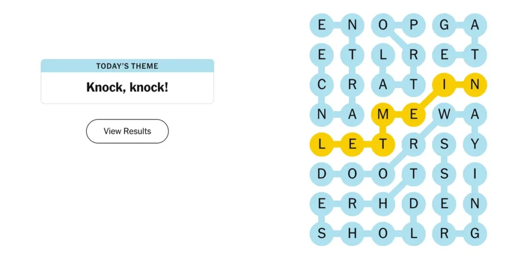 The completed NYT Strands puzzle for Nov. 8, 2025.