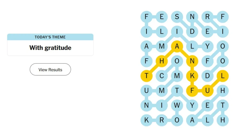 Answers for NYT Strands Nov 27, 2025.