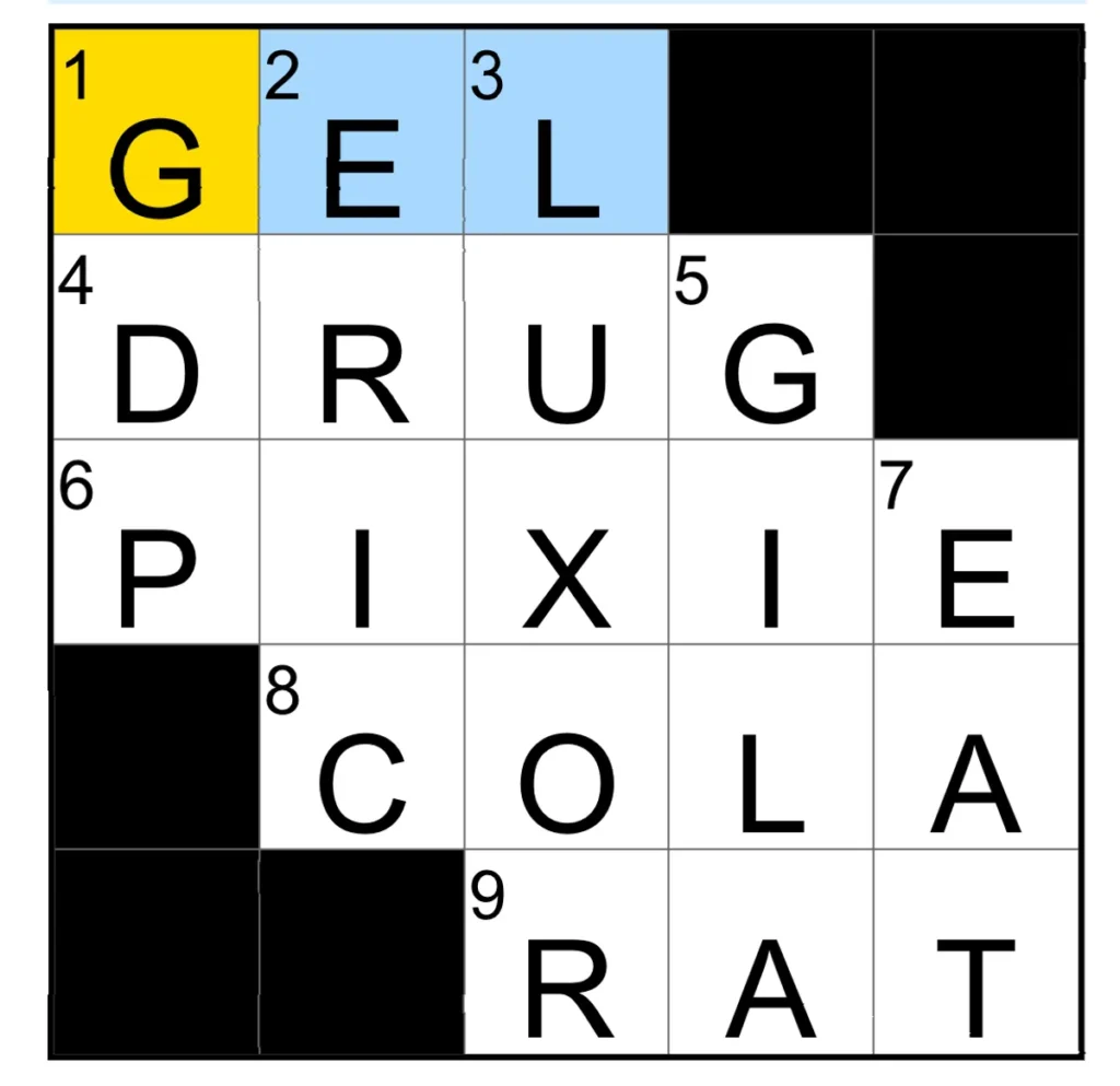The completed NYT Mini Crossword puzzle for Dec. 2, 2025.
