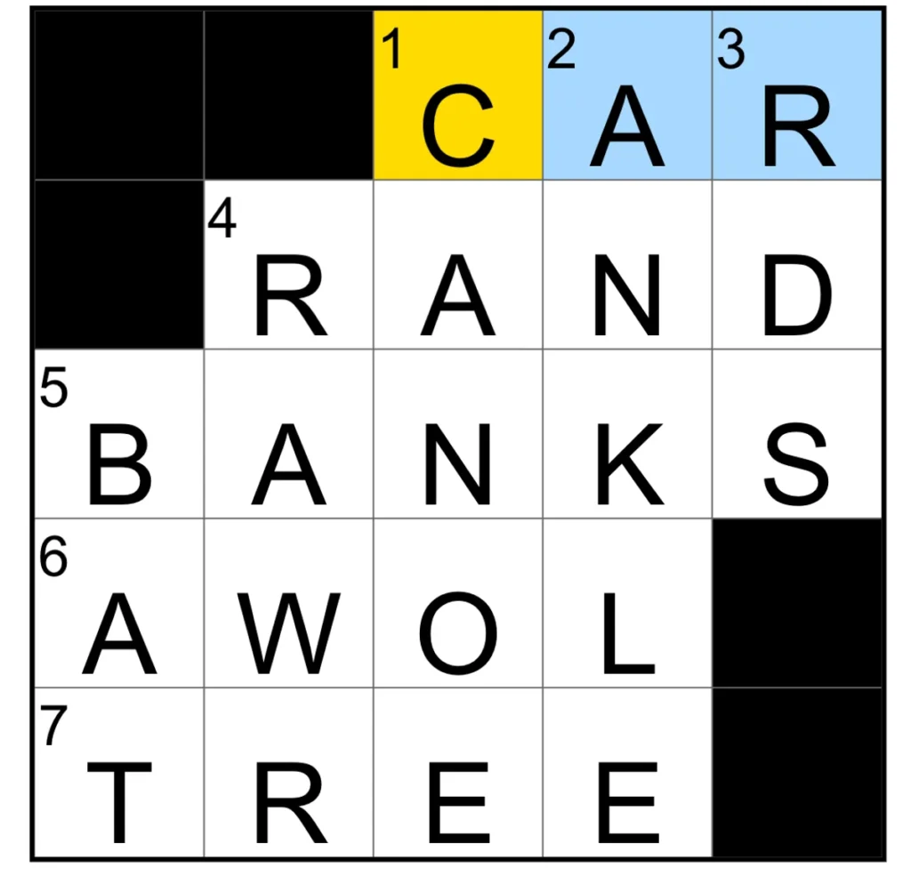 The completed NYT Mini Crossword puzzle for Dec. 16, 2025.
