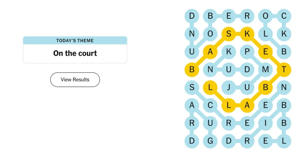 The completed NYT Strands puzzle for Dec. 9, 2025.