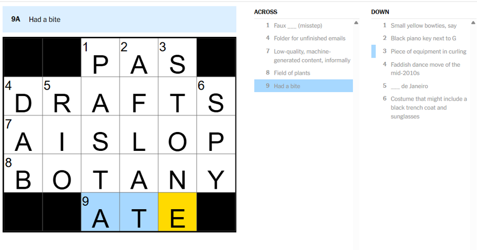 NYT Mini Crossword Answers – Dec. 18, 2025