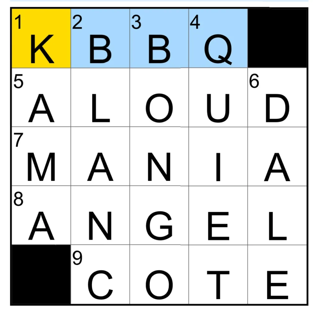 The completed NYT Mini Crossword puzzle for Jan. 20, 2026.