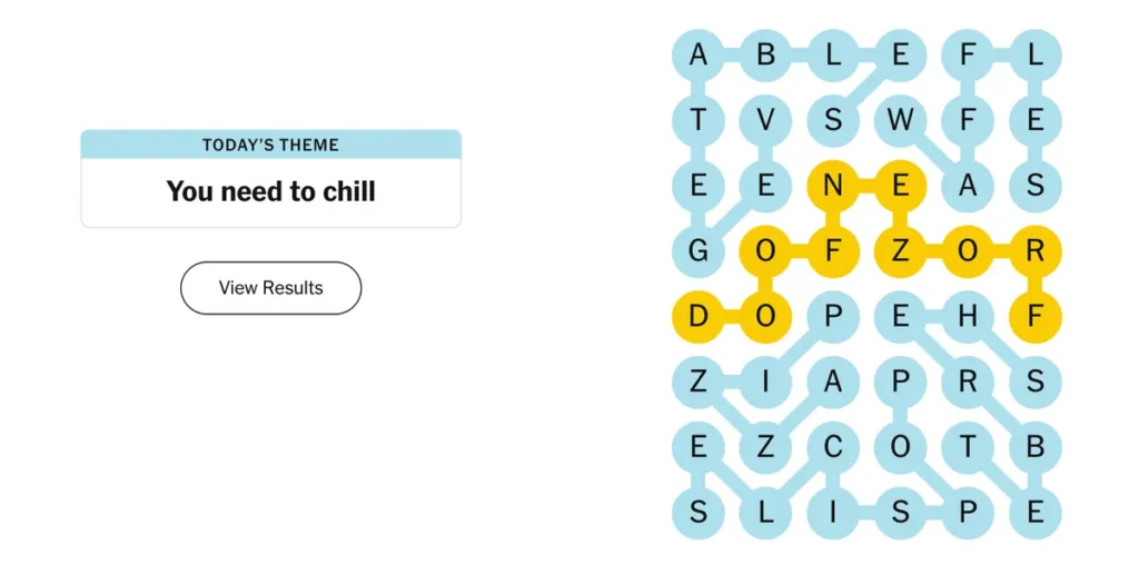 The completed NYT Strands puzzle for Jan. 13, 2026.