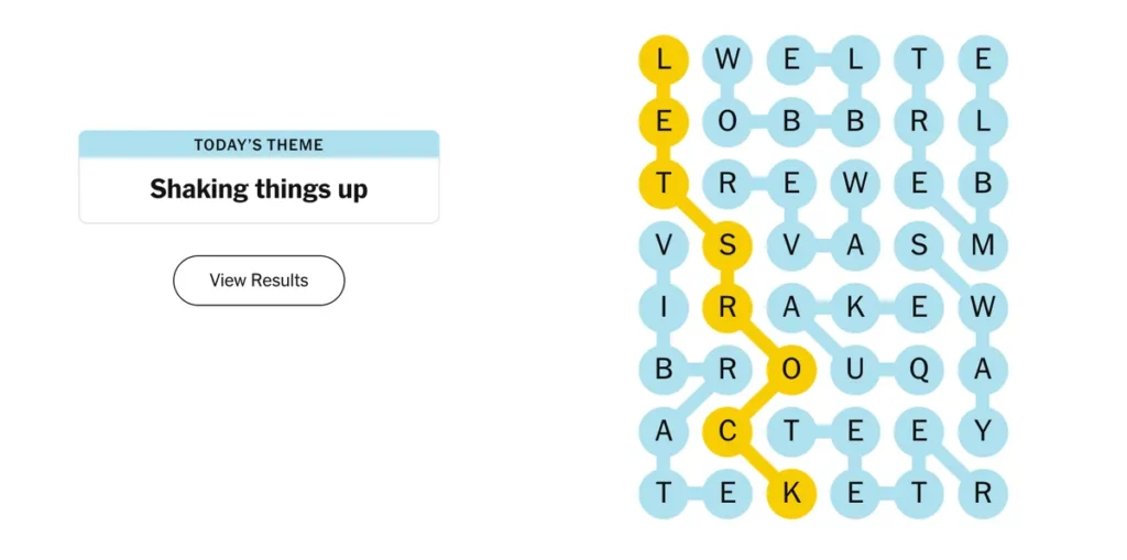 The completed NYT Strands puzzle for Jan. 19, 2026.