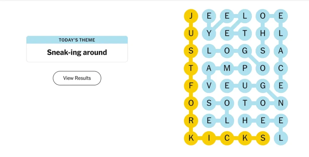 The completed NYT Strands puzzle for Jan. 20, 2026.