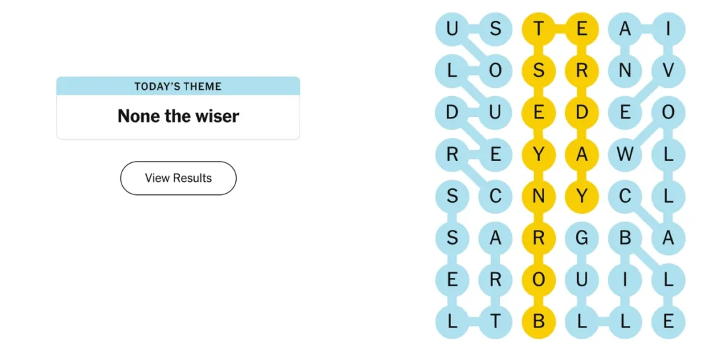 The completed NYT Strands puzzle for Jan. 23, 2026.