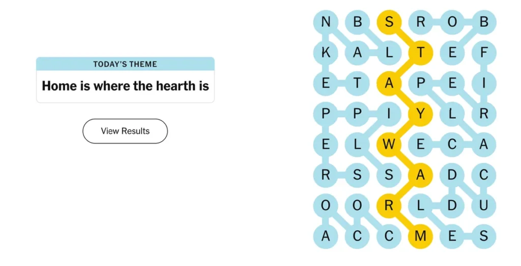 The completed NYT Strands puzzle for Jen. 2, 2026.