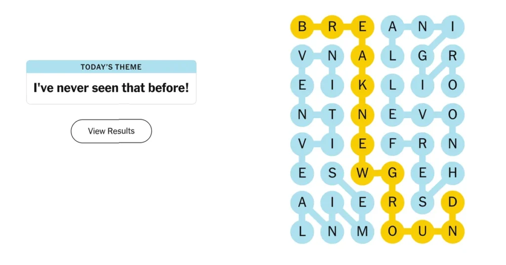 The completed NYT Strands puzzle for Jan. 3, 2026.