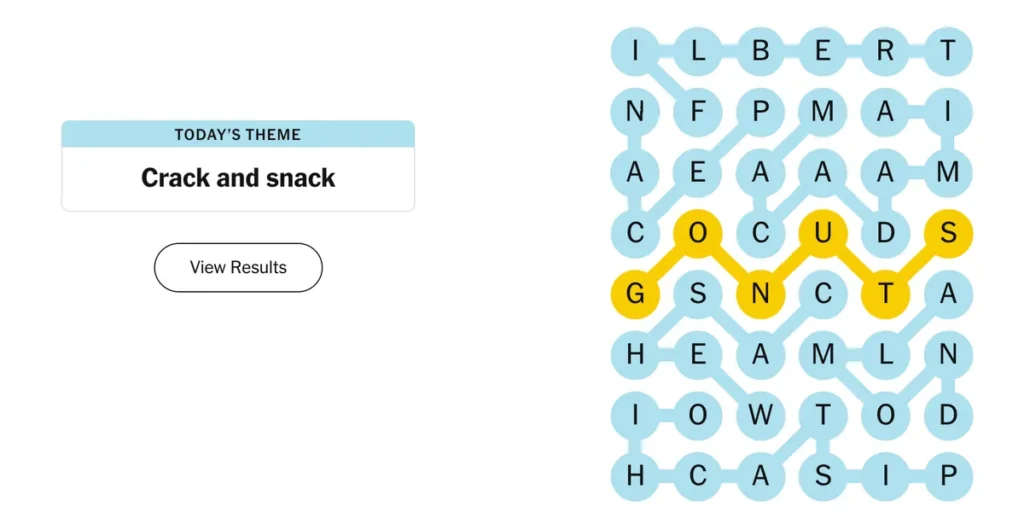 The completed NYT Strands puzzle for Feb. 11, 2026.