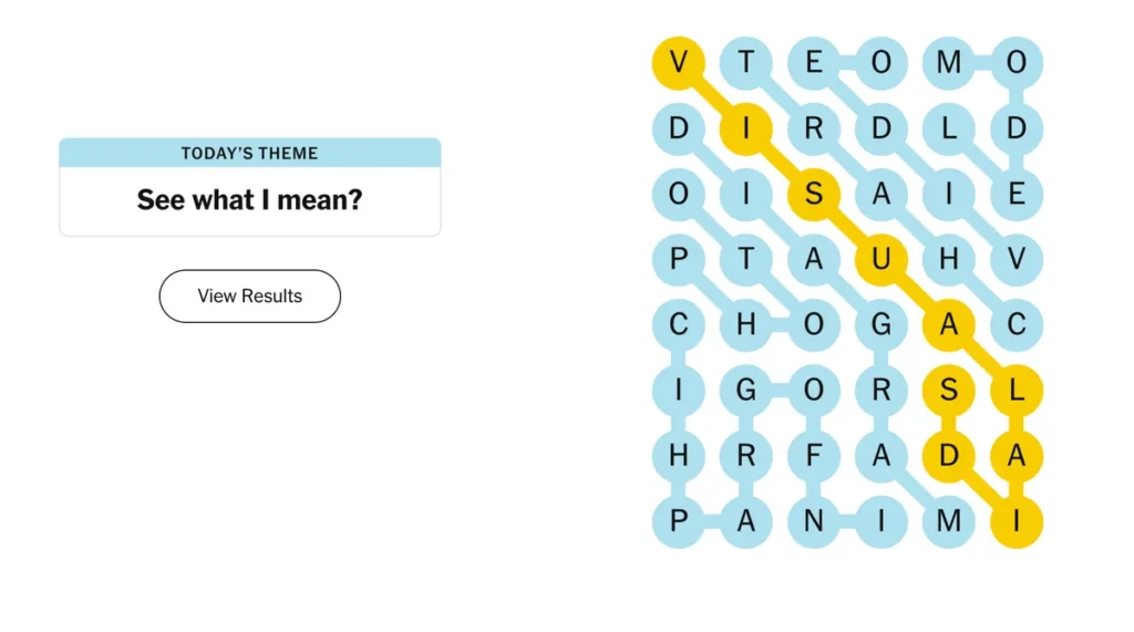 The completed NYT Strands puzzle for Feb. 13, 2026.