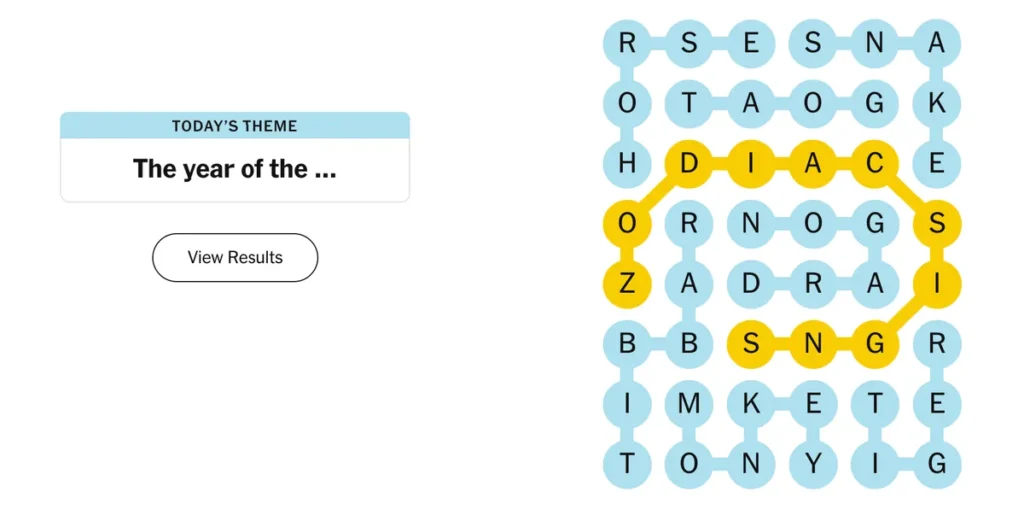 The completed NYT Strands puzzle for Feb. 17, 2026.