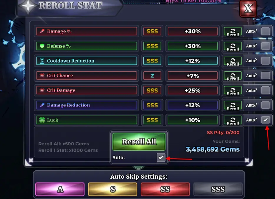 ๐ Always start with Reroll All
