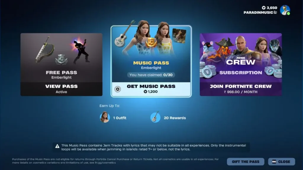 How to Get Fortnite Music Pass