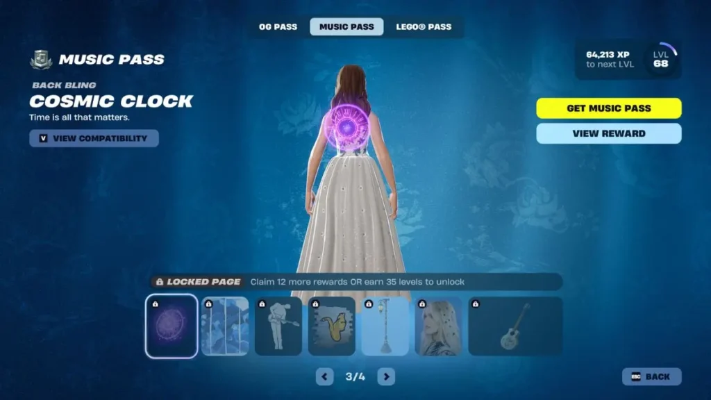 Cosmic Clock back bling