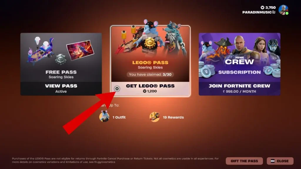 LEGO Pass Details