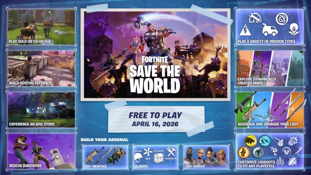 🎮 1. Save the World is Now Free