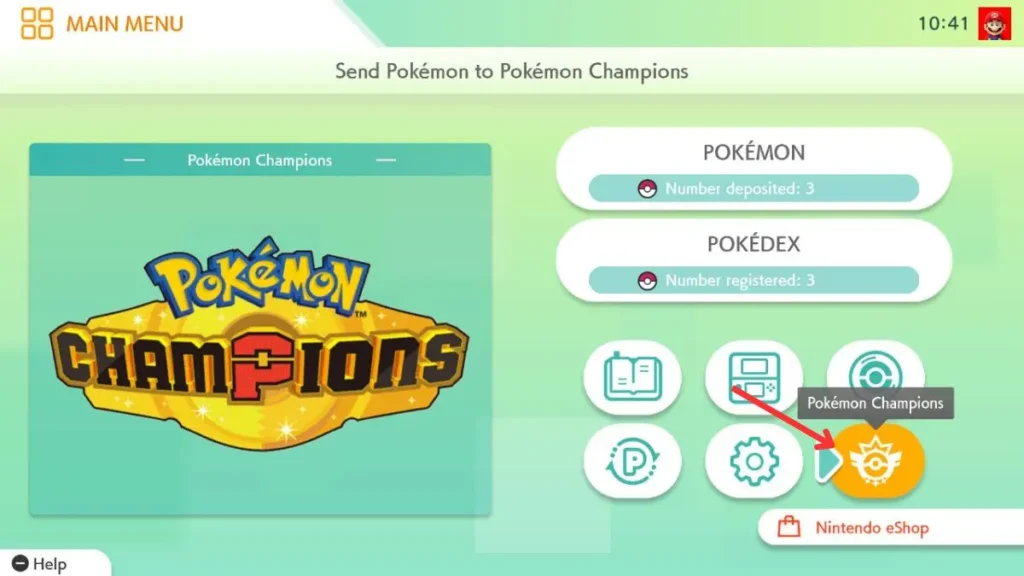 On Nintendo Switch (Pokémon HOME App)