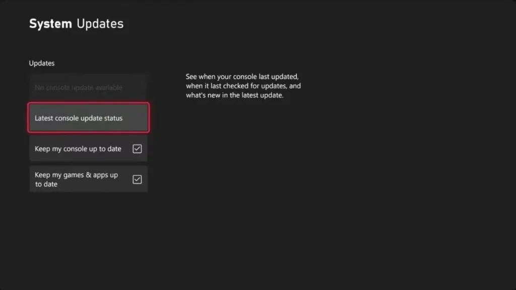 Check for Xbox System Updates